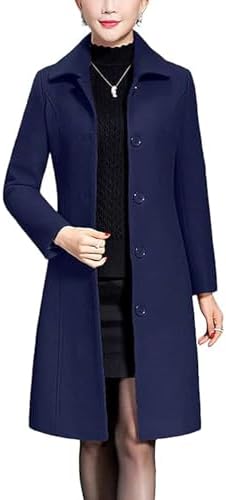 Amazon.com: chouyatou Women's Elegant Sailor Collar Wool Pea Coat